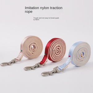 Tali traksi kucing dan anjing mode nilon anti-pecah berbantalan Tao sutra cerah tali traksi berbentuk I pita besar - Product Image 4