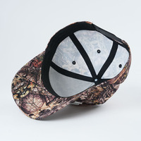 Casquette de baseball brodée personnalisée à 5 panneaux Casquettes Arbre motif camouflage Fruit à pois en tissu Oxford pour les sports de plein air un cadre