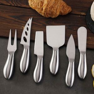 Classic Hollow Handle Stainless Steel 5 Pieces <b>Cheese</b> <b>Knives</b> <b>Set</b> for <b>Cheese</b> Cutter Cake Pizza Etc - Product Image 1
