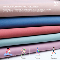 Vêtements de sport pour femmes, yoga, fitness, tissu de gym double face en nylon et élasthanne 40D, découpe libre, pour leggings et soutiens-gorge