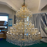 Luminaires suspendus en cristal de luxe européens pour salle à manger, banquet, décoration de plafond haut de gamme, lampes en cristal, personnalisation disponible