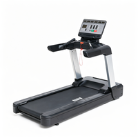 Tapis roulant électrique commercial, alimentation CA, machine d'entraînement cardio, capteur de fréquence cardiaque, écran LED, structure métallique robuste pour salle de sport et fitness