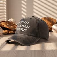 Casquettes Personnalisées Brodées Sur Mesure Effet Vieilli Délavé Casquette de Baseball à Visière Souple Courbée 100% Coton Fournisseur en Gros
