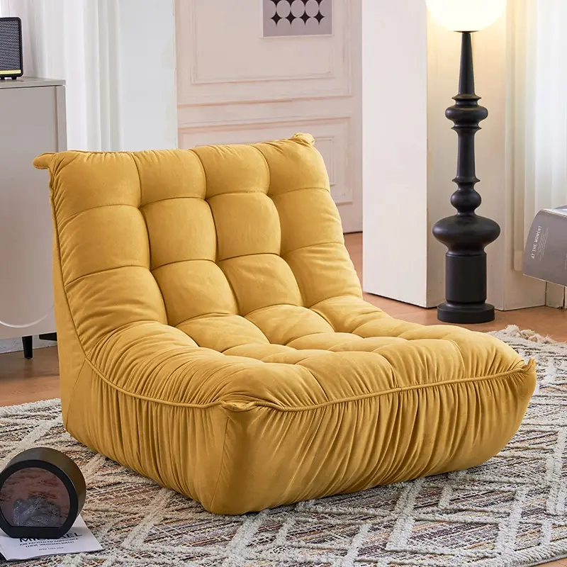 Moderno Design Minimalista Lounge Chair Sala Seccional Modular Sofá Assento Único Chão Cadeira Sofá Preguiçoso