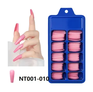 Melhores Dicas de Unhas Postiças Meia Tampa Dicas Nails PVC Plastic Clear/natural Salão Francês Acrílico Mais Popular Alta Qualidade 100pcs