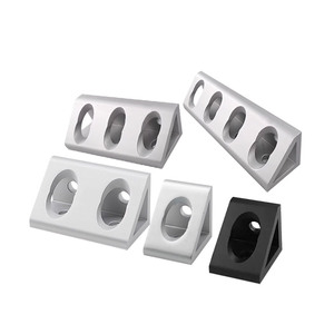 Diskon besar hitam <span class=keywords><strong>3</strong></span> sudut braket 40160 40120 4080 4040 segitiga aluminium braket sudut untuk profil aluminium - Product Image 1