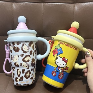 Nouvelle conception de bouteille d'eau en acier inoxydable isolée, motif Hello Kitty, pour étudiants et enfants, sans BPA, bouteille d'eau de sport Kitty - Product Image 1