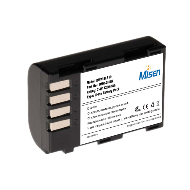 Misen Replacement 7.4V 1200mAh 1600mAh 2000mAh 2300mAh DMC-GH4K DMC-GH3 Lithium-ion BLF19 Battery for Camera and Video