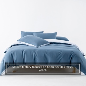 Juego de Ropa de Cama Nórdica de Color Liso, Cuatro Piezas, Funda Nórdica Transfronteriza, Sábana Textil para el Hogar, Ropa de Cama de Comercio Exterior, Tres Piezas - Product Image 1