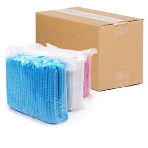 Bonnet bouffant jetable non tissé 20 pouces, élastique plissé, anti-poussière, pour salon <span class=keywords><strong>de</strong></span> beauté, restauration, usage médical, 100 pièces/sac - Product Image 6