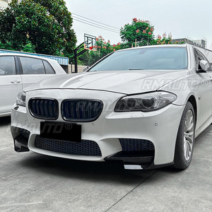 Protector de Parachoques Delantero para Auto, Aspecto Negro Brillante/Carbono, Difusor Angular, Spoiler, para BMW Serie 5 M5 F10 2011-2017 - Product Image 6