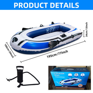 Serie de botes inflables COMCO para 2 personas con remos y bomba Manual Kayak inflable de PVC para exteriores, bote de pesca, canoa - Product Image 2