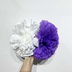 Pompons de cheerleading personnalisés en métal et en plastique, pompons holographiques néon scintillants pour équipes All-Star, vente en gros du fabricant - Product Image 3