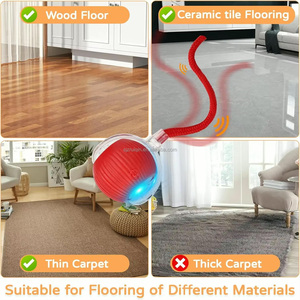 ของเล่นลูกบอลแบบโต้ตอบสำหรับสุนัขและแมว ลูกบอลกลิ้งอัตโนมัติ หางปลอม ชาร์จไฟได้ ของเล่นสัตว์เลี้ยงอัจฉริยะ ของเล่นไฟฟ้าสำหรับสุนัขและแมว ฝึกสัตว์เลี้ยง เลียนแบบหนู - Product Image 4