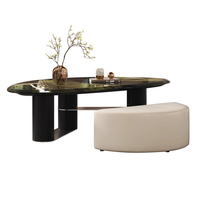 Table basse ronde moderne en marbre pour salon, meubles de maison de luxe, table à café ou à thé