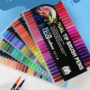 Ensemble de marqueurs artistiques en gros personnalisés en usine, 24-120 couleurs, encre à base d'eau et d'alcool, double pointe, boîte PP personnalisable - Product Image 4