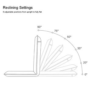 <span class=keywords><strong>Silla</strong></span> de <span class=keywords><strong>Playa</strong></span> Plegable y Reclinable de 6 Posiciones, con Cubierta de Algodón, Portátil, para Picnic y Viajes - Product Image 2