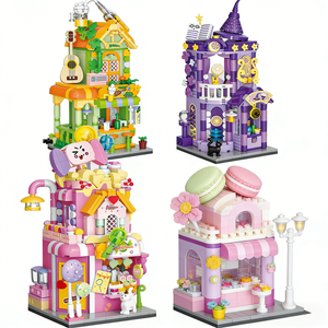 Good Selling Colorful Multi Layer Plastic Building Blocks Model <b>Candy</b> House Magic Tower Guitar Telescope Creative Toy Gift Sets - Product Image 2