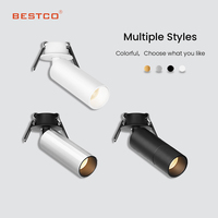 Spot d'hôtel en polygone en aluminium moderne 4.5w Spot encastré réglable Led Plafond Wall Washer Dimmable Downlights