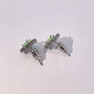 ต่างหูแบบติดหูทรงลูกแพร์ประดับเพชรซิคอนหลากสี ดีไซน์หรูหราเบาๆ สไตล์วินเทจ ชุบทองบนทองเหลือง จาก Tianyu Gems สำหรับผู้หญิง - Product Image 1