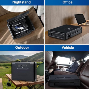 Điện tử kỹ thuật số Khóa vân tay mật khẩu ánh sáng ban đêm đôi Handgun Trường hợp với trượt đường sắt mở cho két - Product Image 5