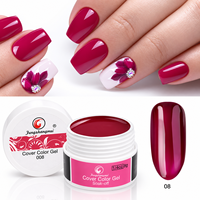 Vernis à ongles en gel UV de haute qualité, super brillant, auto-nivelant, couleurs vives, sans essuyage, pour les marques