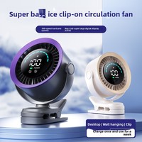 Ventilateur USB portable 100 vitesses, nouveau modèle, à clipser, rechargeable, avec affichage numérique, silencieux, mural, pour dortoir et bureau – Vente chaude