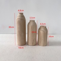 Vas Bunga Kering Kayu Solid Tempat Penyimpanan Aroma Stick Kayu Dekorasi Rustic Jepang untuk Ruang Tamu