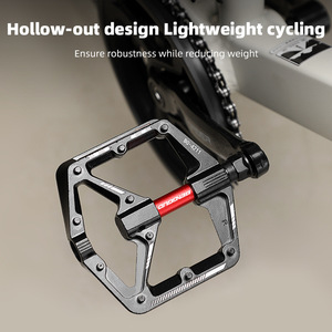 Pédales de vélo Yueli en alliage d'aluminium, double roulement, antidérapantes, pour vélo de route et VTT BG 4211 - Product Image 5