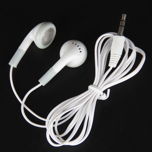 Usine en gros 3.5MM moins cher écouteurs blanc <span class=keywords><strong>filaire</strong></span> écouteur intra-auriculaire jetable casque pour Bus compagnie aérienne Tour Guide Musée - Product Image 4