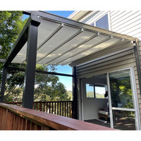 Prettyhouse Pergola à toits rétractables motorisés Pergola à toit pliant en aluminium et PVC