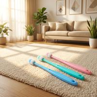 Prix usine Pet Oral Care Produit Fournitures En Plastique Brosse À Dents Pour Animaux De Compagnie 360 Degrés Doux Pet Chat Brosse À Dents