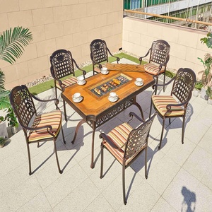 Classic Multi Function Outdoor Picnic <b>BBQ</b> <b>Table</b> Camping Kitchen Patio Garden Aluminum Dining Set Garden Outdoor Furniture Set - Product Image 4