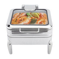 Ensemble de chauffe-plats électriques à induction en acier inoxydable avec couvercle de sécurité pour restauration, mariage, hôtel et restaurant