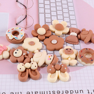 Manualidades de resina EVA, decoraciones para teléfonos DIY, color crema, flor, donut, conejito, lazo, accesorios bonitos para la fabricación de fundas para teléfonos móviles. - Product Image 4