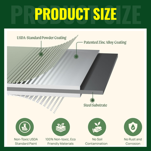 <span class=keywords><strong>Jardinière</strong></span> en métal galvanisé enduit de poudre Kit de lit <span class=keywords><strong>sur</strong></span>élevé de jardin extérieur rond ovale grands jardinières de jardinage durables - Product Image 2