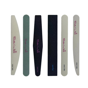 6pcs Professional Emery Boards Washable Double Sided Nail Files and Sponge Set for Manicure