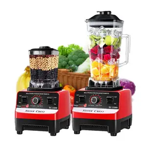 搅拌机重型搅拌机定时器商用重型榨汁机自动水果处理器食品级，碎冰机冰沙1500w/