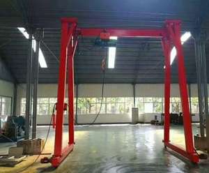 Grue à portique mobile modulaire avec roues verrouillables et réglage en hauteur / Idéale pour les usines, les chantiers navals - Product Image 2