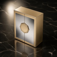 Premium Gold Laminierte Kunst-Öko-Box mit Magnetverschluss Luxuriöse Doppeltürige Starre Box mit Individueller Bedruckung für Ätherische Öle
