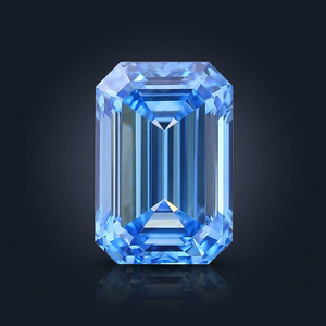 Diamante CVD Cultivado en Laboratorio, Corte Esmeralda Azul, Certificado IGI, Gema Suelta para Joyería - Product Image 3