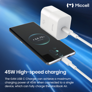 Chargeur mural rapide USB Miccell 45W PD pour téléphone portable <span class=keywords><strong>iPhone</strong></span>, certifié CE FCC, chargeur rapide PD 20W pour Apple <span class=keywords><strong>iPhone</strong></span> - Product Image 3