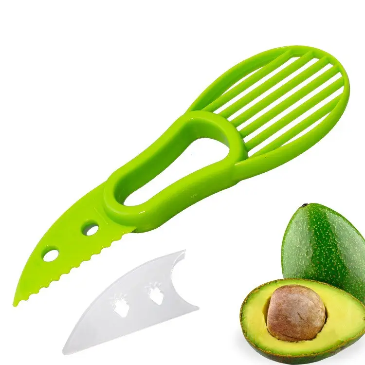 H476 Kitchen Helper Accessories Cooking Tools Plastic Avocados Pulp Separator Fruit Cutter Knife Multi Function Avocado Slicer