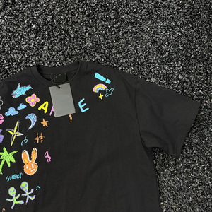 T-shirt pour homme en coton 100% de haute qualité, col rond, luxe, poids lourd, surdimensionné, 260 g/m², tricoté, logo personnalisé, impression sérigraphique - Product Image 2