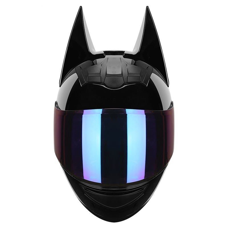 dark blue animal motorcycle helmet Unique Predator Motorcycle Helmet. Kawasaki Blue Color Custom Model.  DOT&ECE Certified