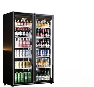 Double Door <b>Bar</b> Chiller Refrigerator Showcase Beer Fridge Commercial Freezer CRD Two Door Beer Fridge Beverage Fridge B - Product Image 6