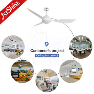 1stshine Led Ventilador de techo Blanco 52 pulgadas Plástico 3 aspas Iluminación ajustable Ventilador de techo inteligente con control de aplicación - Product Image 5