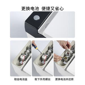 Inodoro Eléctrico Inteligente EAVAH/Eva para Hogar, Negro, con Asistencia de Potencia, Integrado, con Pulso, Tanque de Agua Cuadrado, Sin Tanque, Forma Alargada - Product Image 6