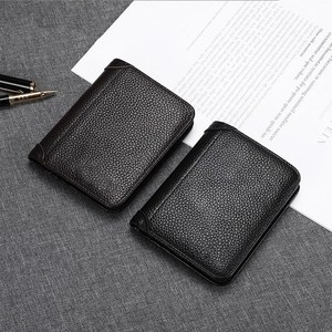 Portefeuille court décontracté pour homme en cuir de vachette pleine fleur, style fin, multifonctionnel, porte-cartes et permis de conduire intégré - Product Image 3