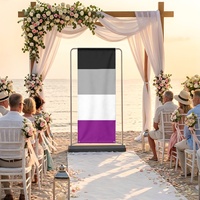 Toile de fond personnalisée arc-en-ciel gay avec motif asexual, idéale pour les séances photo en stand de fête, les rassemblements festifs et la mise en scène d'événements thématiques